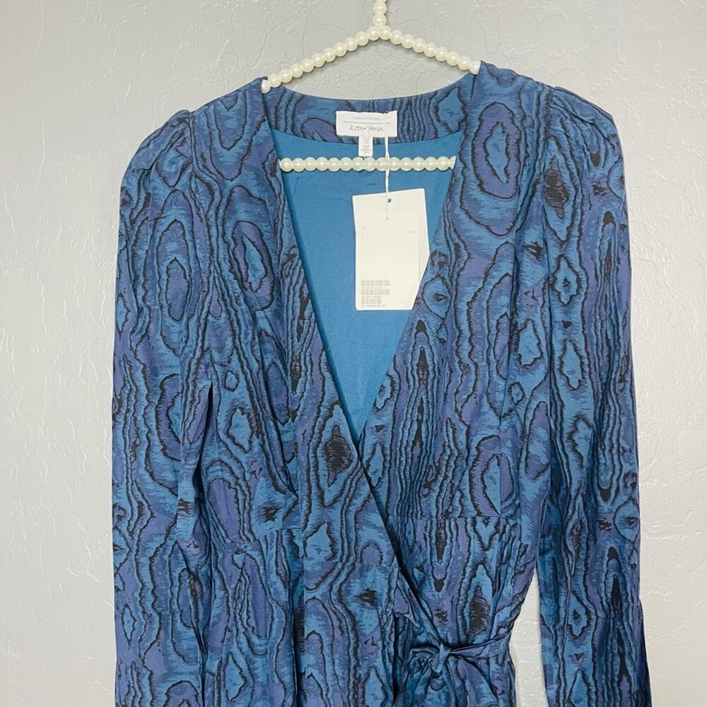 & Other Stories Wrap Silk V-neck Dress